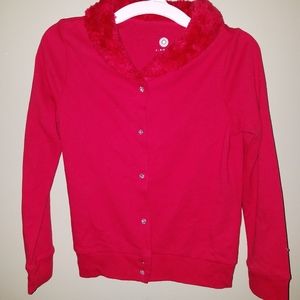 Children's Sweater with Fur Collar